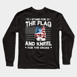 Sheltie Dog Stand For The Flag Kneel For Fallen Long Sleeve T-Shirt